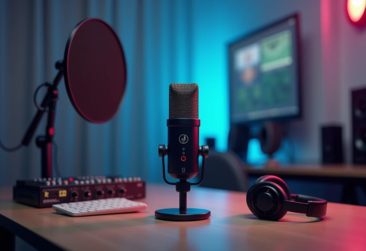 Akcesoria do mikrofonów do streamingu – pop-filtr,