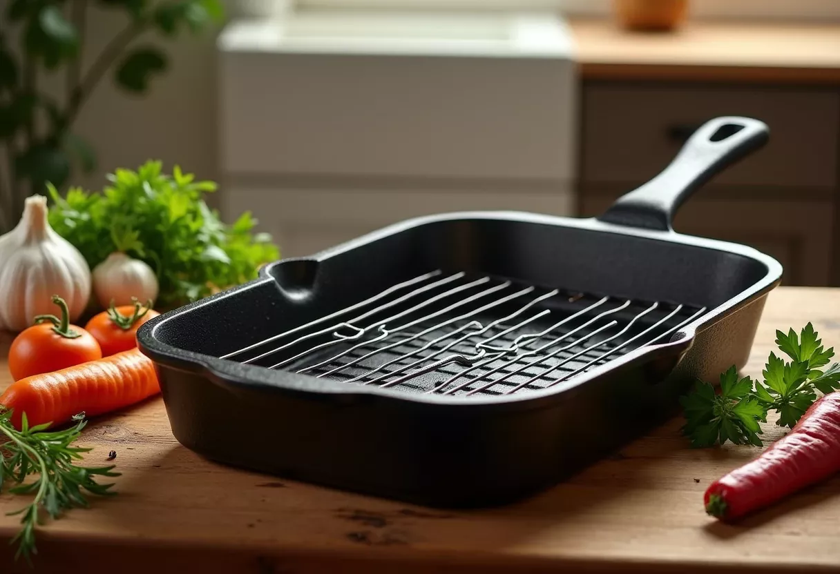 Brytfanna żeliwna z rusztem – czy warto?