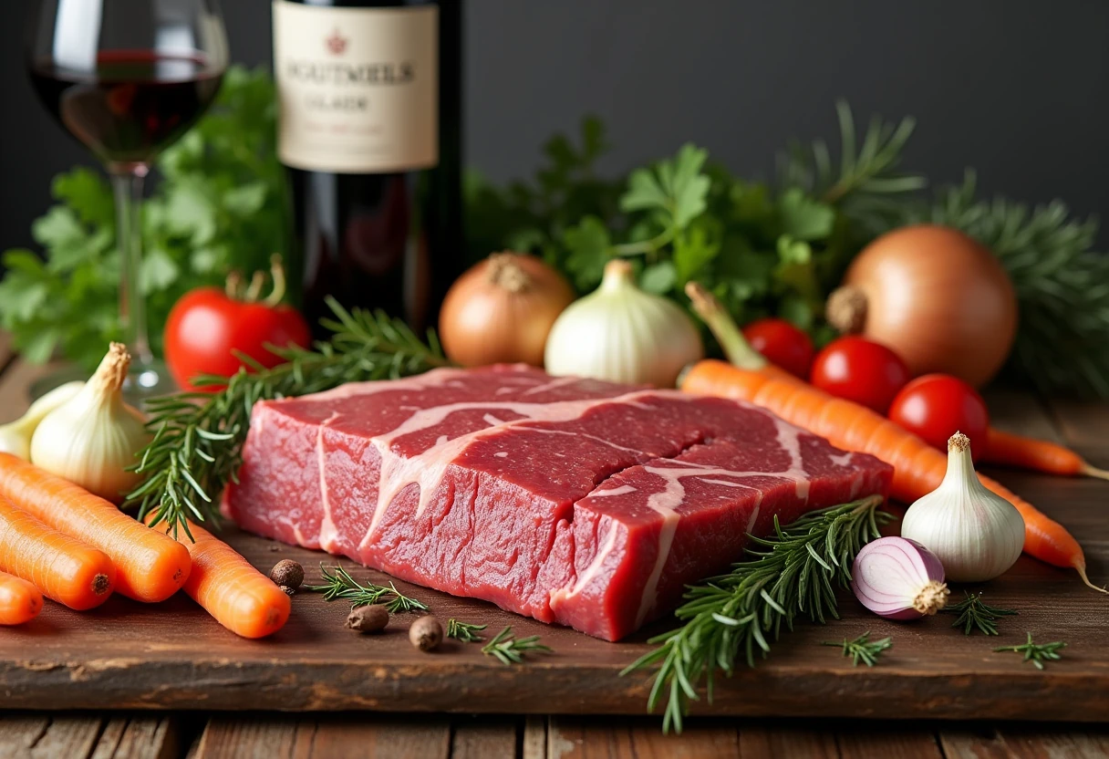 Składniki potrzebne do przygotowania duszonego mię