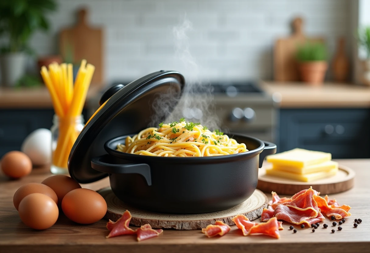 Tradycyjne składniki carbonary dostosowane do mult