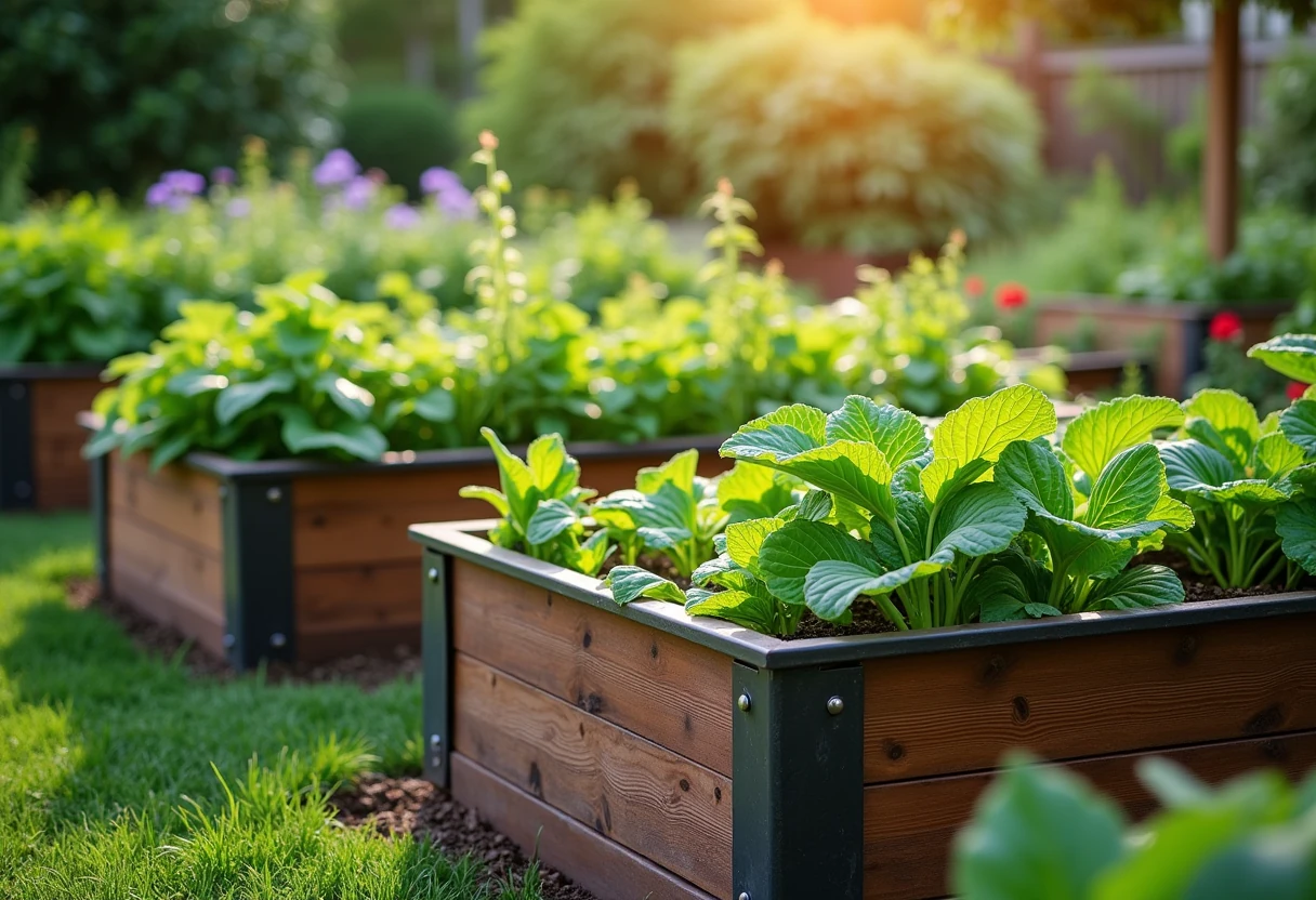 Podniesione grządki z metalową konstrukcją – zalet